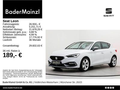 Gebraucht Seat Leon FR 150 PS (110 kW) 2025 Weiß Limousine