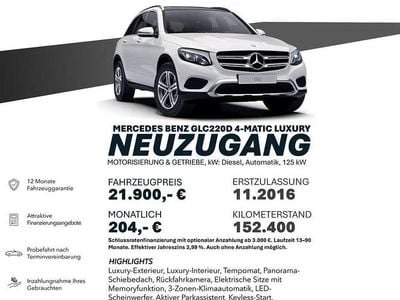 Gebraucht Mercedes GLC220 Luxury 170 PS (125 kW) 2016 Weiß SUV