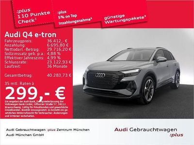 Gebraucht Audi Q4 e-tron S-Line 150 kW (204 PS) 2023 Kieselgrau SUV