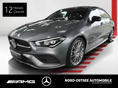 Gebraucht Mercedes CLA200 Shooting Brake AMG line 163 PS (119 kW) 2021 Metalliclack mountaingrau Kombi