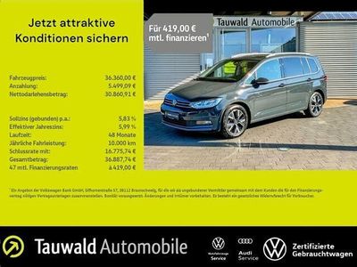 Gebraucht VW Touran Highline 150 PS (110 kW) 2022 Grau (uranograu) Van / Kleinbus