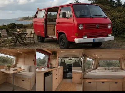 Gebraucht VW T3 60 PS (44 kW) 1984 Rot Van