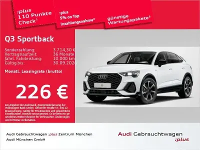 Gebraucht Audi Q3 Sportback Sport 150 PS (110 kW) 2025 Gletscherweiß metallic SUV