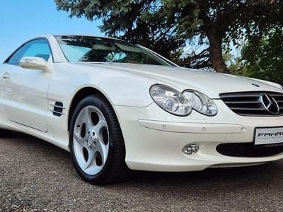 Gebraucht Mercedes SL500 306 PS (225 kW) 2006 Designo mystic weiß metallic Cabrio