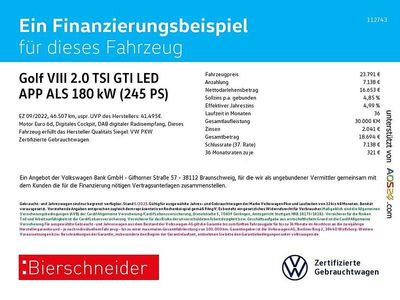 Grau Gebraucht 2022 VW Golf GTI Limousine | 23.791 € (Superpreis)