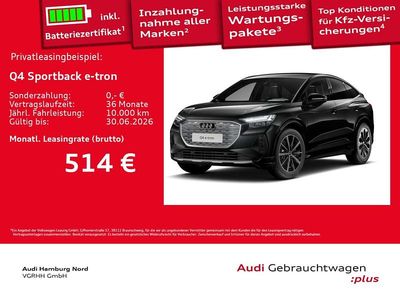Gebraucht Audi Q4 Sportback e-tron Ambiente 210 kW (286 PS) 2025 Schwarz SUV
