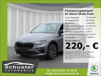 Gebraucht Skoda Scala Tour 95 PS (69 kW) 2025 Graphitegrau metallic (metallic) Kleinwagen
