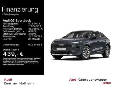 Neu Audi Q3 Advanced 272 PS (200 kW) 2026 Tamboragrau metallic SUV