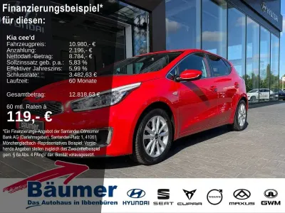 Gebraucht Kia Ceed DREAM-TEAM Edition 99 PS (72 kW) 2017 Rot Kleinwagen