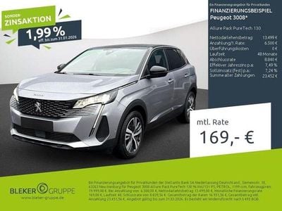 Gebraucht Peugeot 3008 Allure 131 PS (96 kW) 2023 Lack grau artense/metallic klarlack SUV