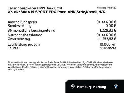 Gebraucht BMW X6 M Sport 286 PS (210 kW) 2024 Schwarz SUV