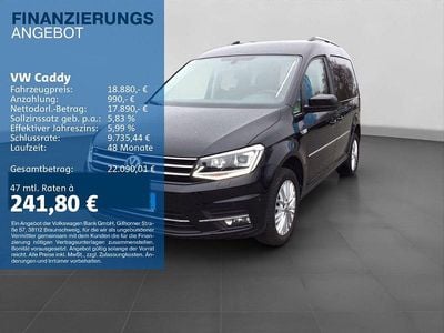 Gebraucht VW Caddy Highline 102 PS (75 kW) 2020 Schwarz Van / Kleinbus