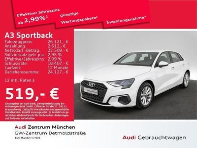 Gebraucht Audi A3 Sportback 150 PS (110 kW) 2022 Weiß Kleinwagen