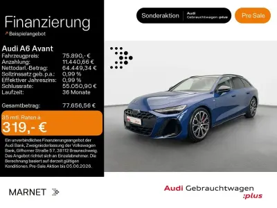 Neu Audi A6 S-Line 204 PS (150 kW) 2025 Ascariblau metallic Kombi