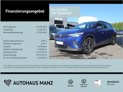 Gebraucht VW ID.4 Pure 125 kW (170 PS) 2022 Blau SUV