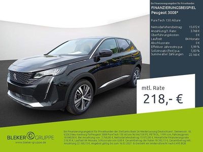 Gebraucht Peugeot 3008 Allure 131 PS (96 kW) 2023 Perlaneraschwarz SUV
