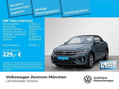 Gebraucht VW T-Roc Cabriolet R-line 150 PS (110 kW) 2025 Blau Cabrio