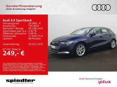 Gebraucht Audi A3 Advanced Plus 150 PS (110 kW) 2025 Navarrablau metallic Limousine
