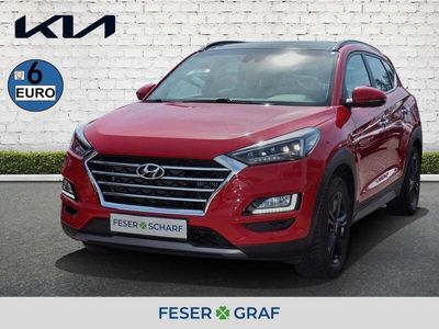 gebraucht Hyundai Tucson T-GDi 1.6 Premium Navi Leder 8-fach-bereift