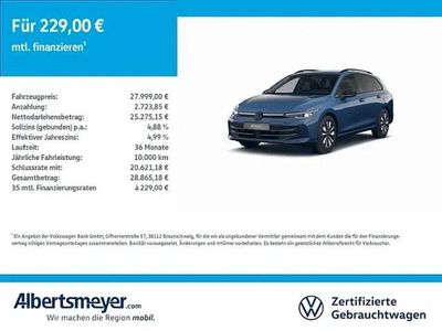 Gebraucht VW Golf VIII Goal 110 PS (80 kW) 2025 Blau Kombi