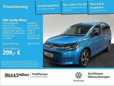 Gebraucht VW Caddy Maxi Life Life 122 PS (89 kW) 2025 Blau Van / Kleinbus