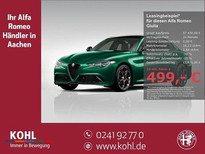 Gruen Neu 2025 Alfa Romeo Giulia Veloce Limousine | 57.430 € (Fairer Preis)