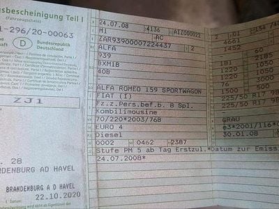 Usata Alfa Romeo 159 210 CV (154 kW) 2008 Grigio Station wagon