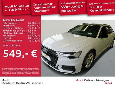 Gletscherweiß metallic Gebraucht 2021 Audi A6 Ambiente Kombi | 44.889 € (Etwas zu teuer)