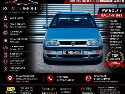 Gebraucht VW Golf III 90 PS (66 kW) 1992 Silber Kleinwagen