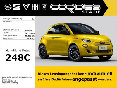 Nouă Fiat 500C La Prima 65 CP (47 kW) 2026 Galben Cabrio