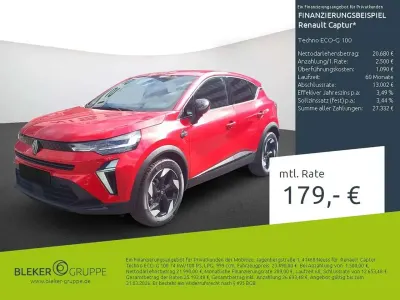 Brugt Renault Captur Techno 101 HK (74 kW) 2025 Rød SUV