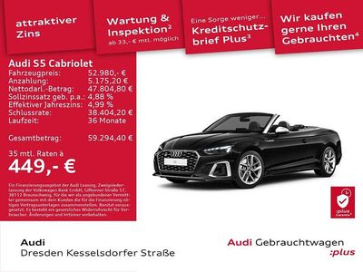 Gebraucht Audi S5 Cabriolet Ambiente 354 PS (260 kW) 2024 Mythosschwarz metallic Cabrio
