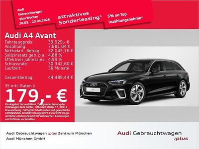 Gebraucht Audi A4 S-Line 204 PS (150 kW) 2024 Mythosschwarz metallic Kombi