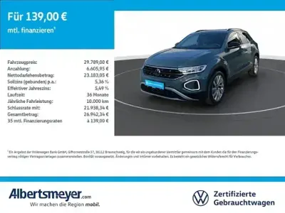 Gebraucht VW T-Roc Goal 150 PS (110 kW) 2025 Blau SUV