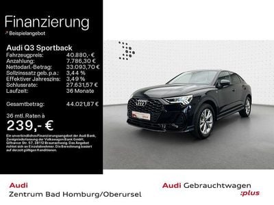 Gebraucht Audi Q3 Sportback S-Line 150 PS (110 kW) 2025 Schwarz SUV