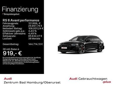 Mythosschwarz metallic Gebraucht 2025 Audi RS6 Performance Kombi | 131.999 € (Fairer Preis)