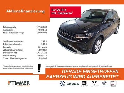 Gebraucht VW T-Cross Life 95 PS (69 kW) 2024 Schwarz SUV
