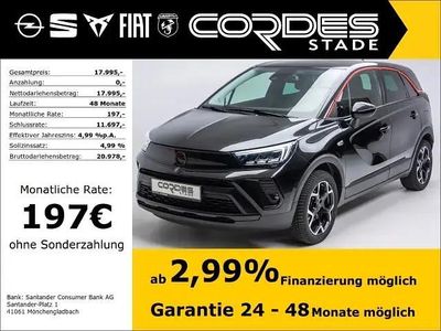 Brugt Opel Crossland GS Line 110 HK (80 kW) 2023 Sort SUV