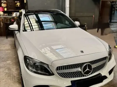 Brugt Mercedes C400 AMG 333 HK (244 kW) 2019 Hvid Stationcar
