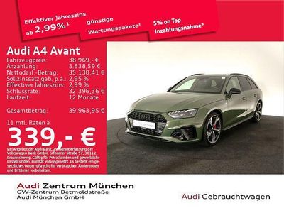 Distriktgrün metallic Gebraucht 2023 Audi A4 S-Line Kombi | 38.969 € (Teuer)