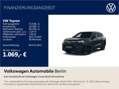 Neu VW Tayron R-line 272 PS (200 kW) 2026 Grenadillschwarz metallic SUV