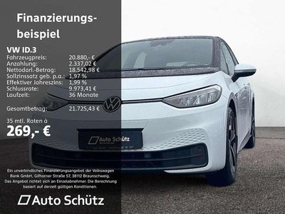 Gebraucht VW ID.3 Pro 150 kW (204 PS) 2021 Weiß Kleinwagen