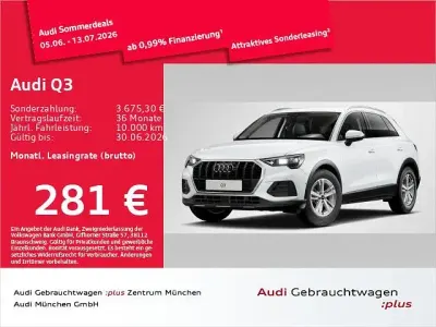 Gebraucht Audi Q3 Basis 150 PS (110 kW) 2025 Gletscherweiß metallic SUV