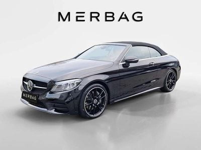 Metalliclack obsidianschwarz Gebraucht 2022 Mercedes C300 AMG line Plus Cabrio | 43.879 € (Fairer Preis)