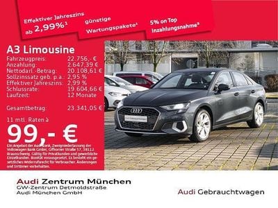 Manhattangrau metallic Gebraucht 2022 Audi A3 Ambiente Limousine | 22.756 € (Fairer Preis)