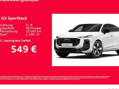Neu Audi Q3 Sportback Ambiente 150 PS (110 kW) 2026 Weiß SUV