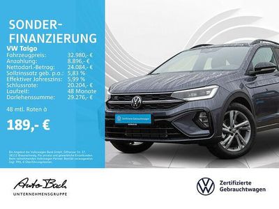 Gebraucht VW Taigo R-line 150 PS (110 kW) 2024 Grau (rauchgrau metallic schwarz) SUV