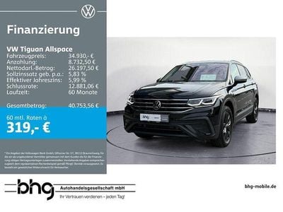 Gebraucht VW Tiguan Allspace Life 150 PS (110 kW) 2024 Schwarz SUV