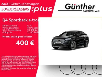 Mythosschwarz metallic Gebraucht 2025 Audi Q4 e-tron S-Line SUV | 43.555 € (Etwas zu teuer)