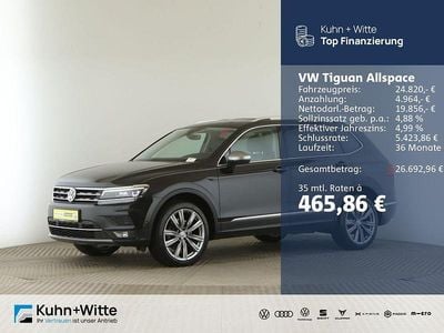 Schwarz Gebraucht 2018 VW Tiguan Allspace Highline SUV | 24.820 € (Superpreis)